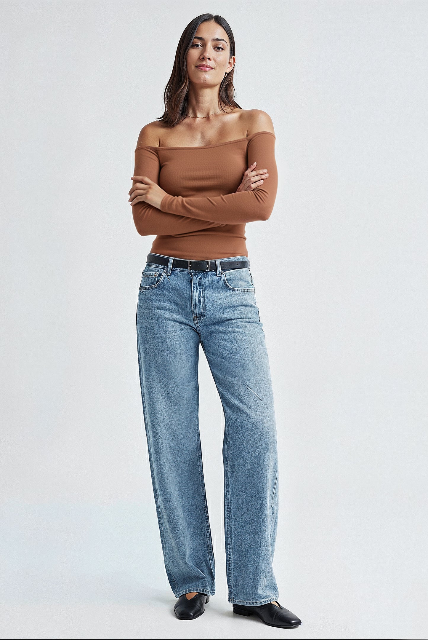 Long Sleeve Off-Shoulder Top