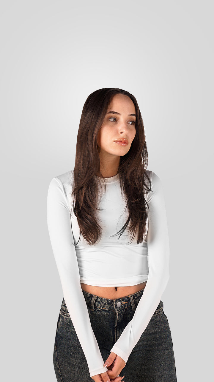 Sleeved fitted top