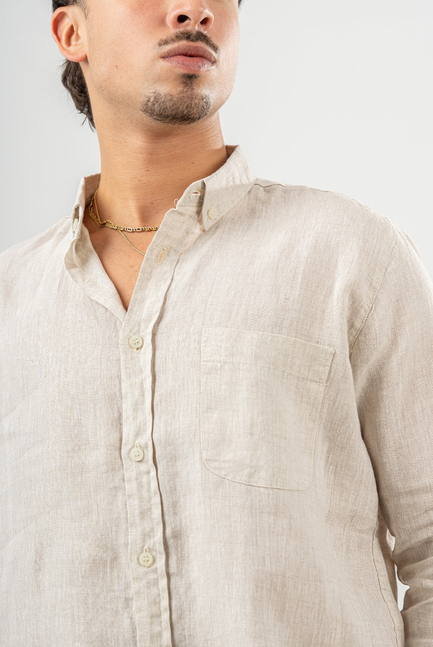 Sleeved Pure Linen Shirts
