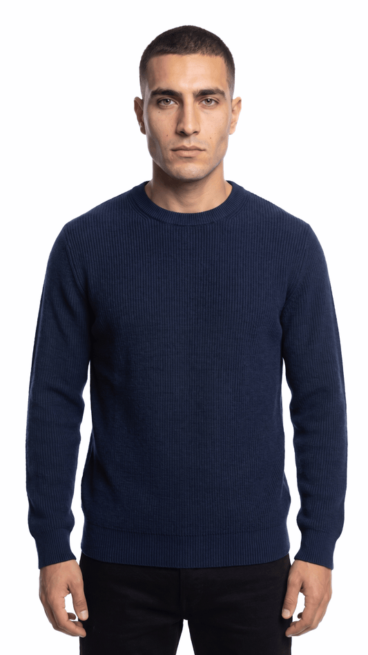 Purl knit sweater