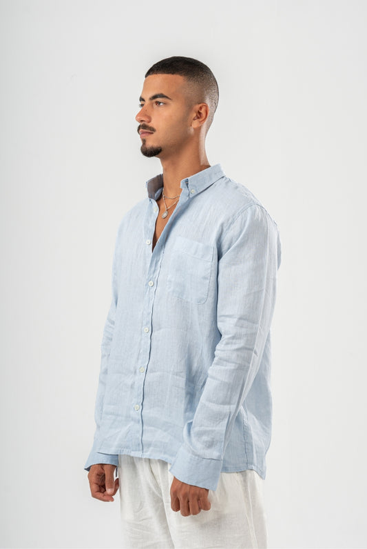 Long Sleeve Pure Linen Shirts