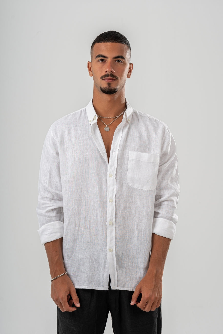 Sleeved Pure Linen Shirts