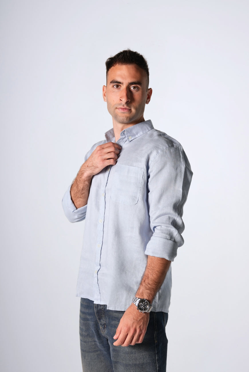 Long Sleeve Pure Linen Shirts