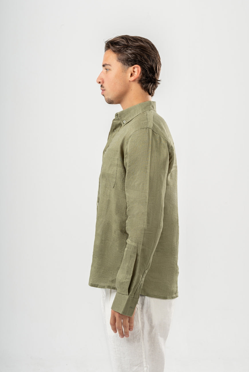 Sleeved Pure Linen Shirts