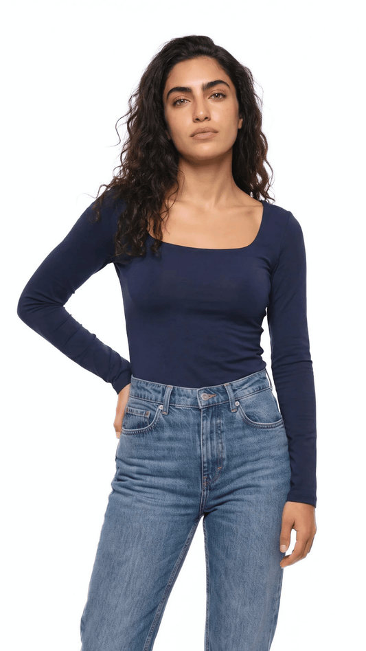 Long Sleeve Squared top