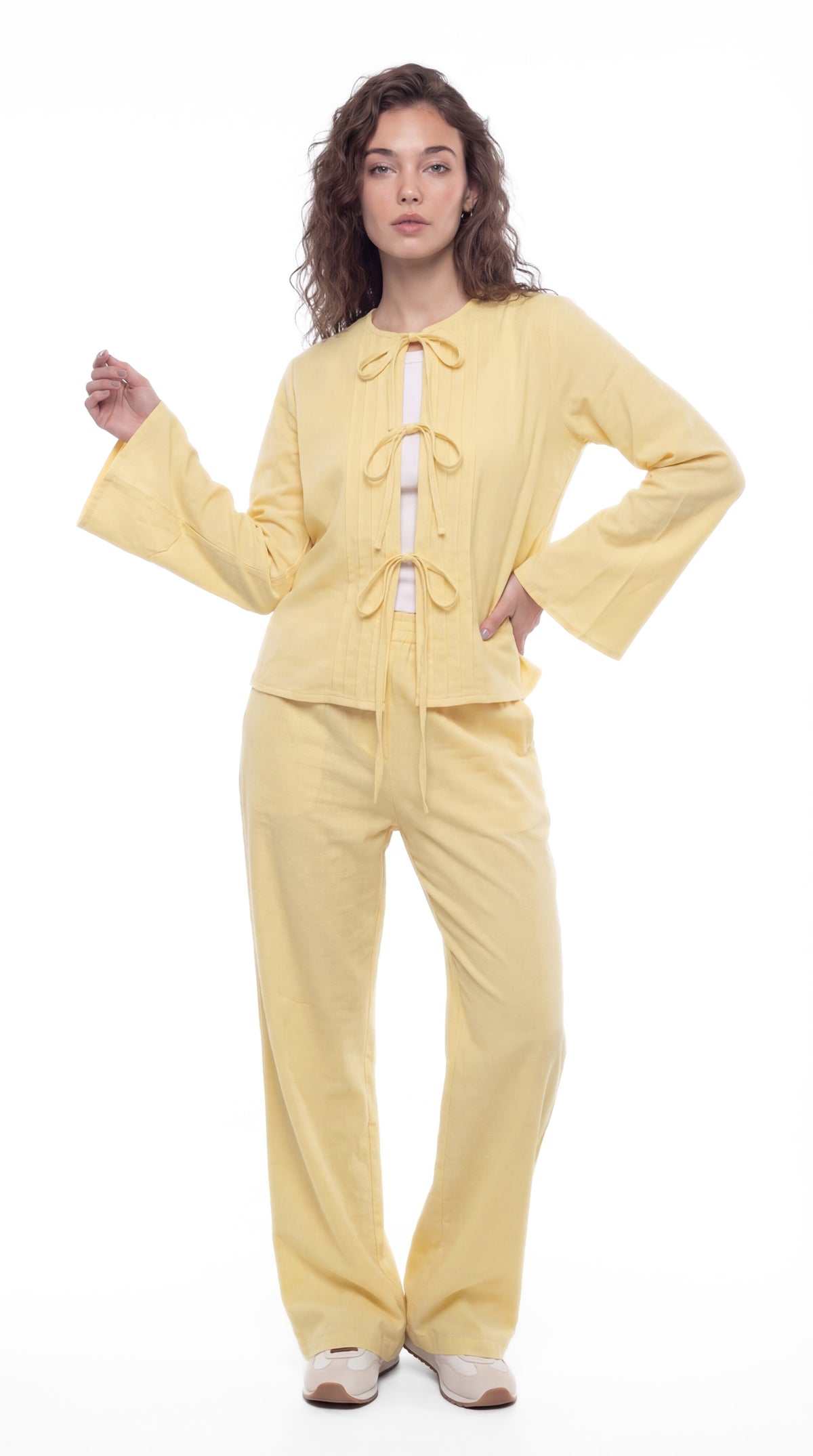 Tie Front Linen set