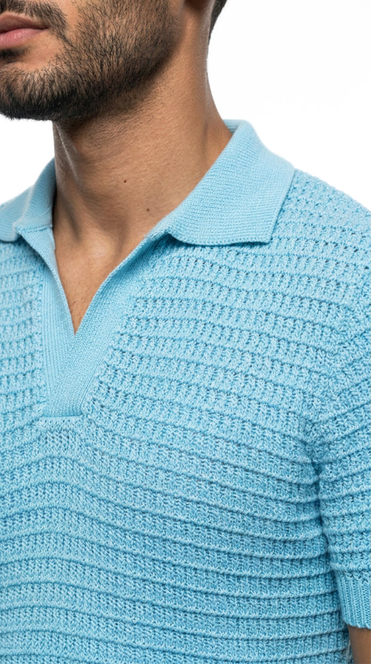 Airy Knit Polo Shirt