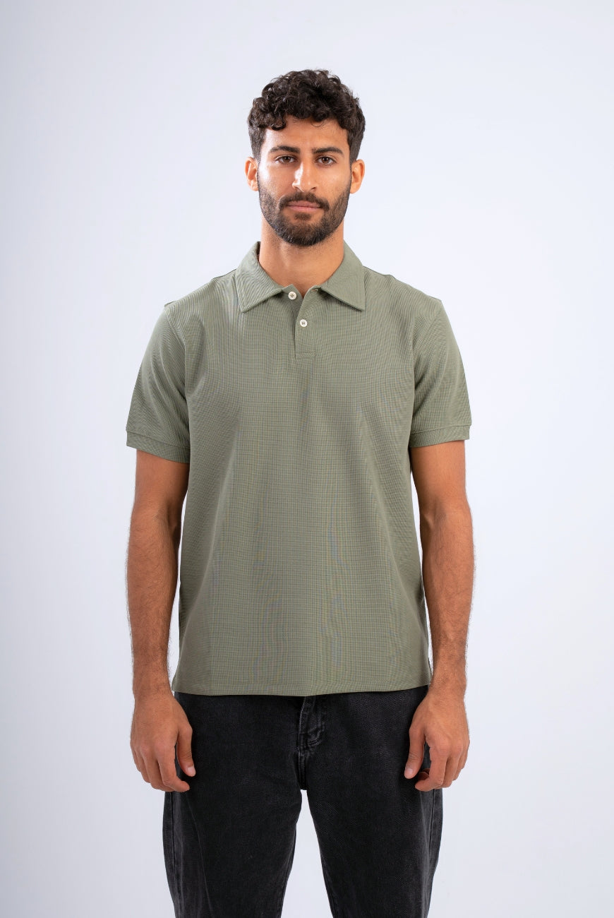 Textured Polo T-shirt