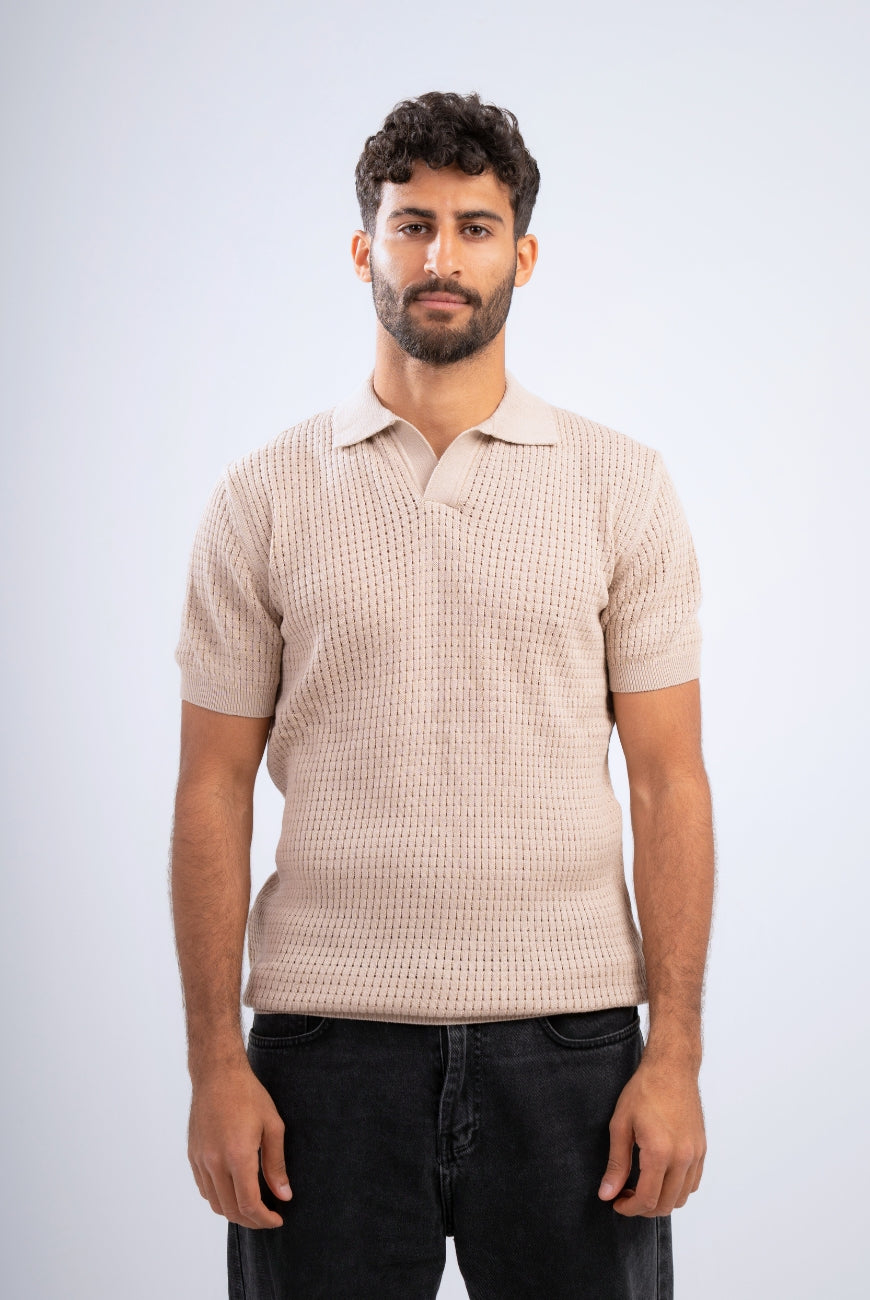 Mesh Knitted Polo