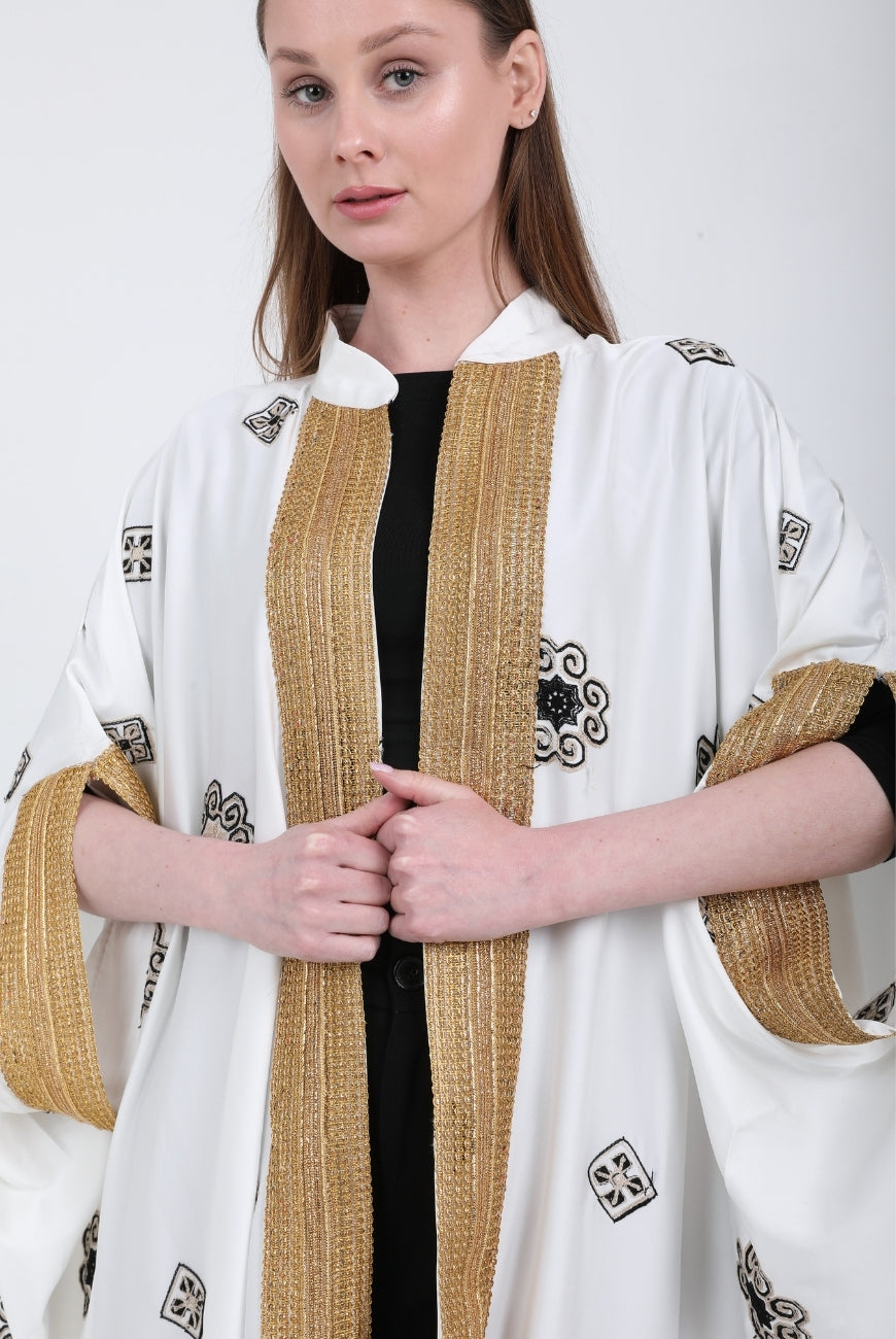 Flower Embroidered Kaftan