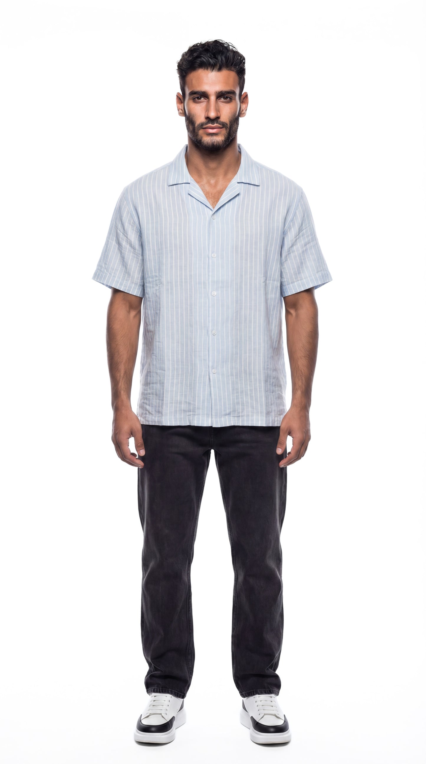 Men’s Striped Linen Shirt