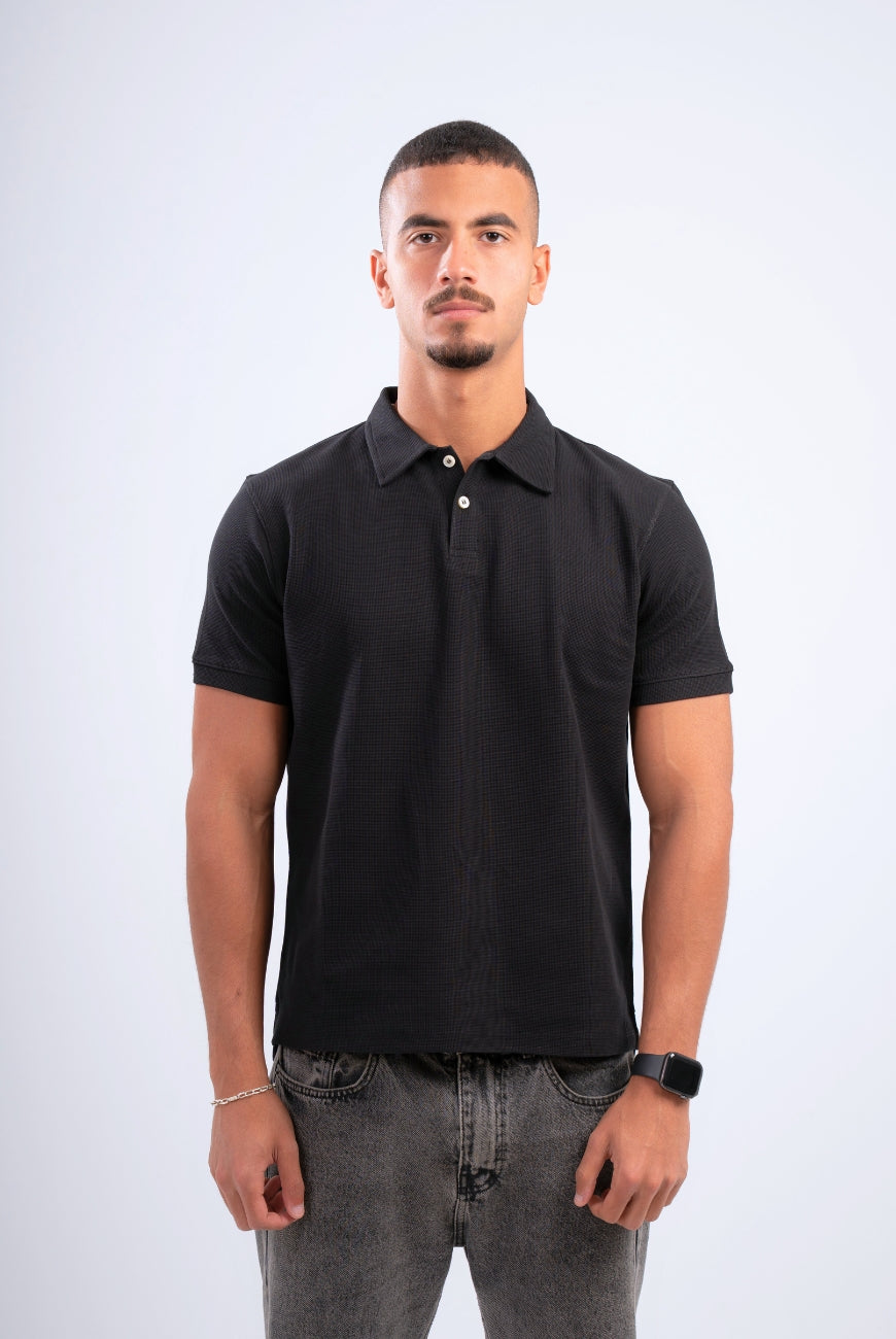 Textured Polo T-shirt