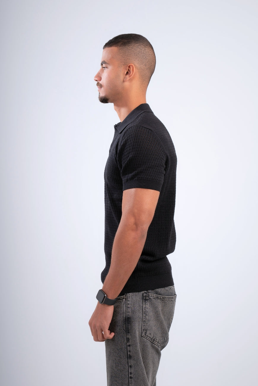 Mesh Knitted Polo