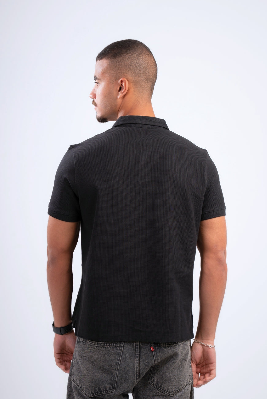 Textured Polo T-shirt