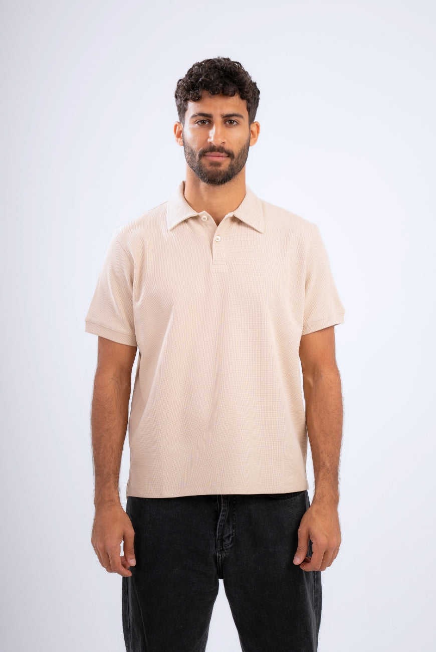 Textured Polo T-shirt