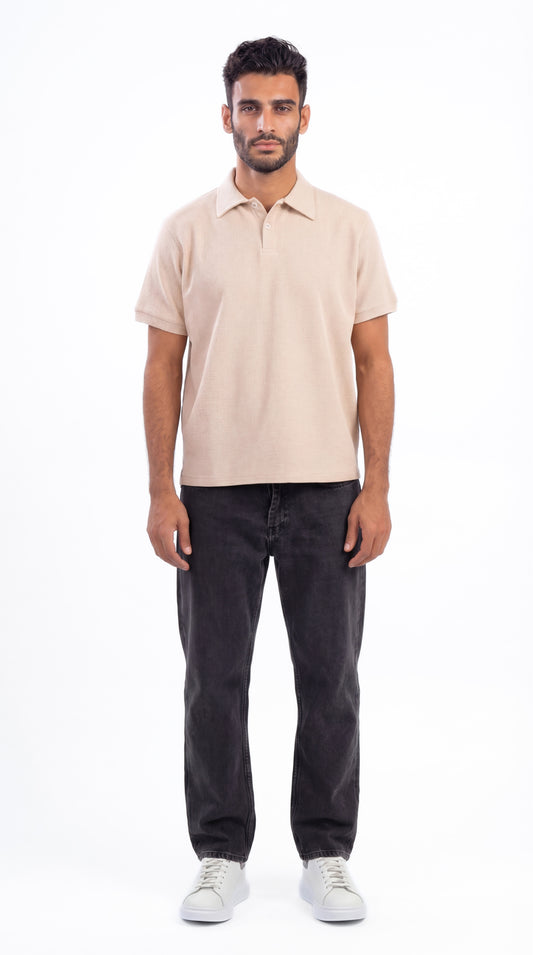 Textured Polo T-shirt