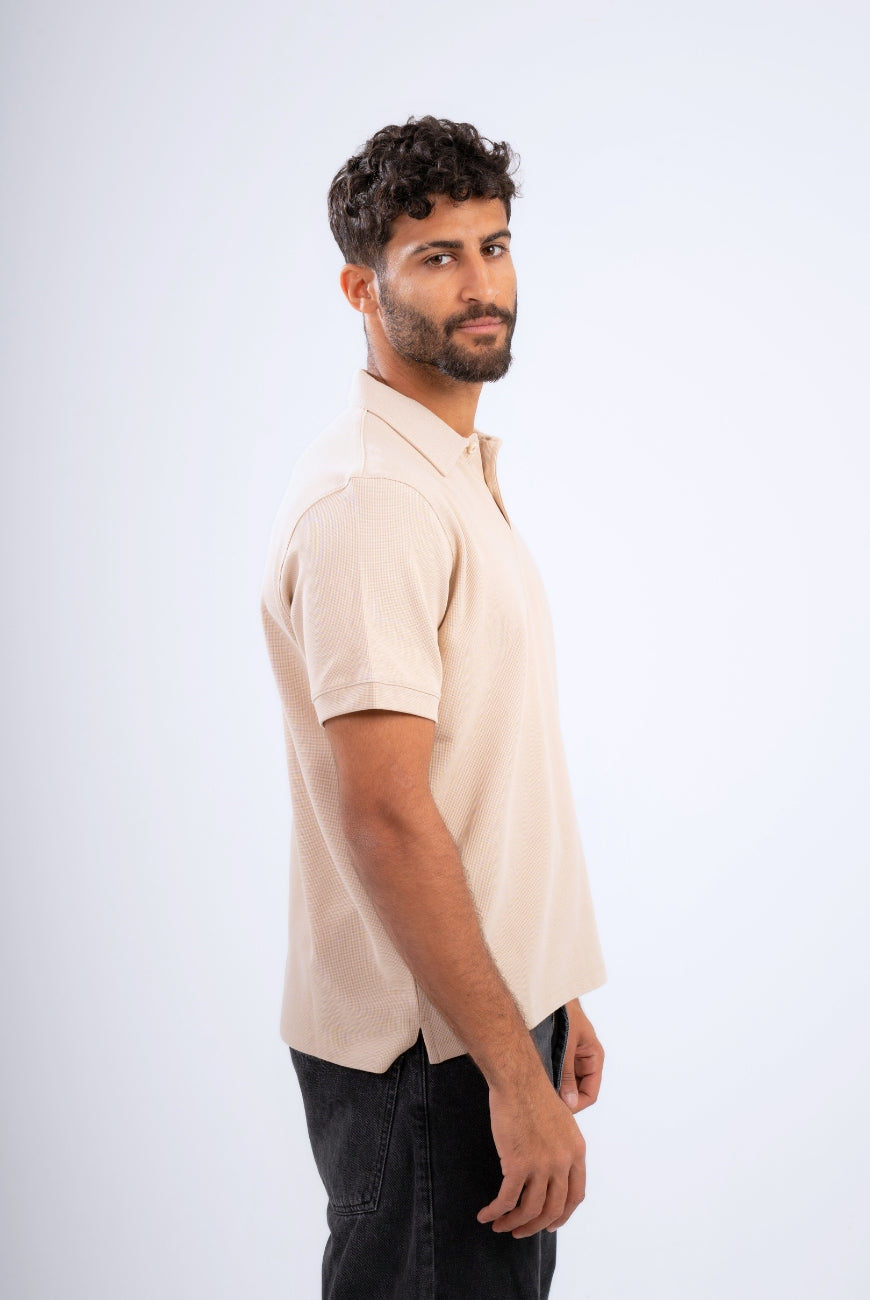 Textured Polo T-shirt