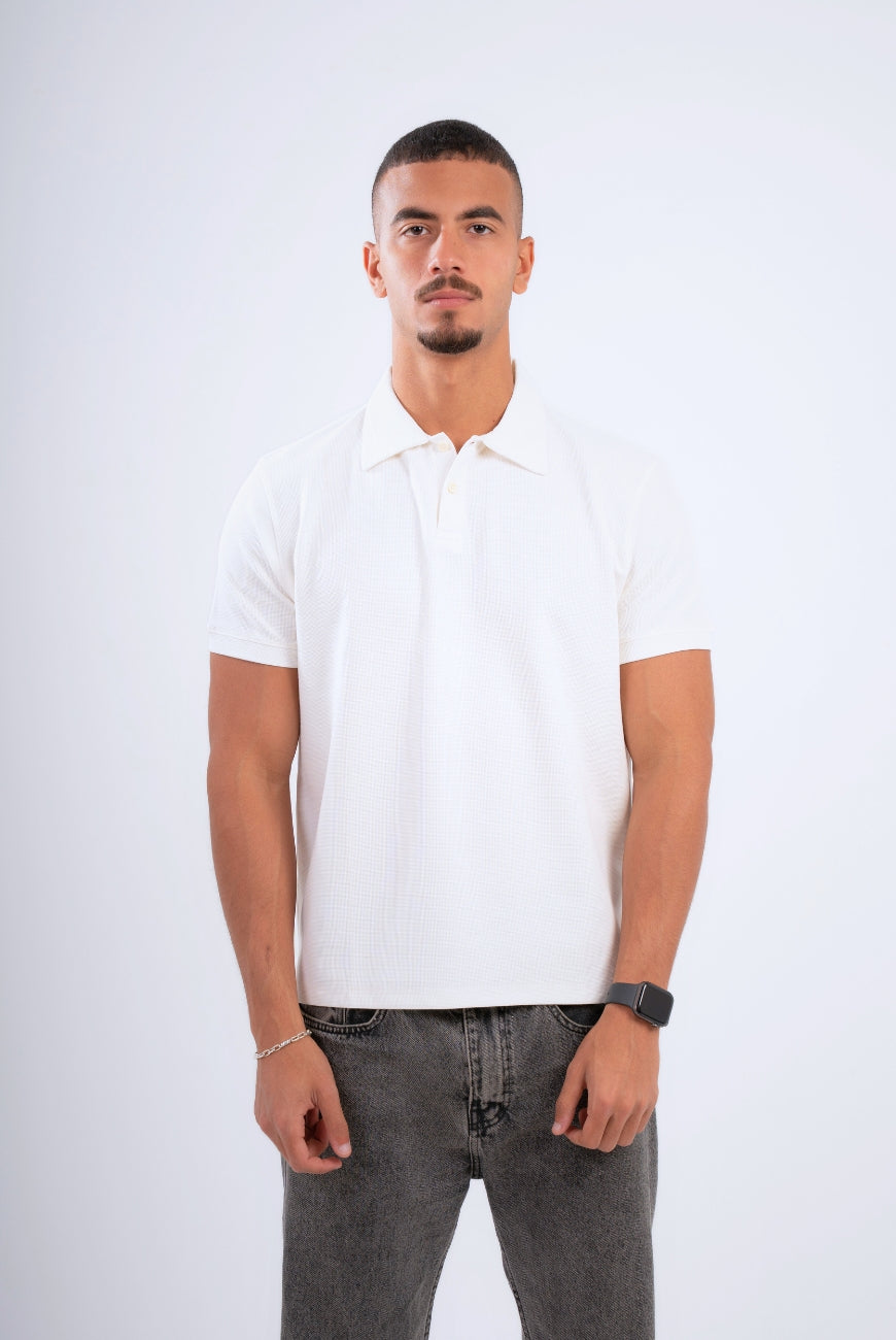 Textured Polo T-shirt