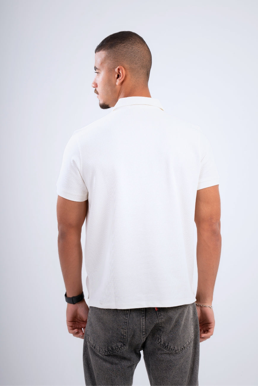 Textured Polo T-shirt