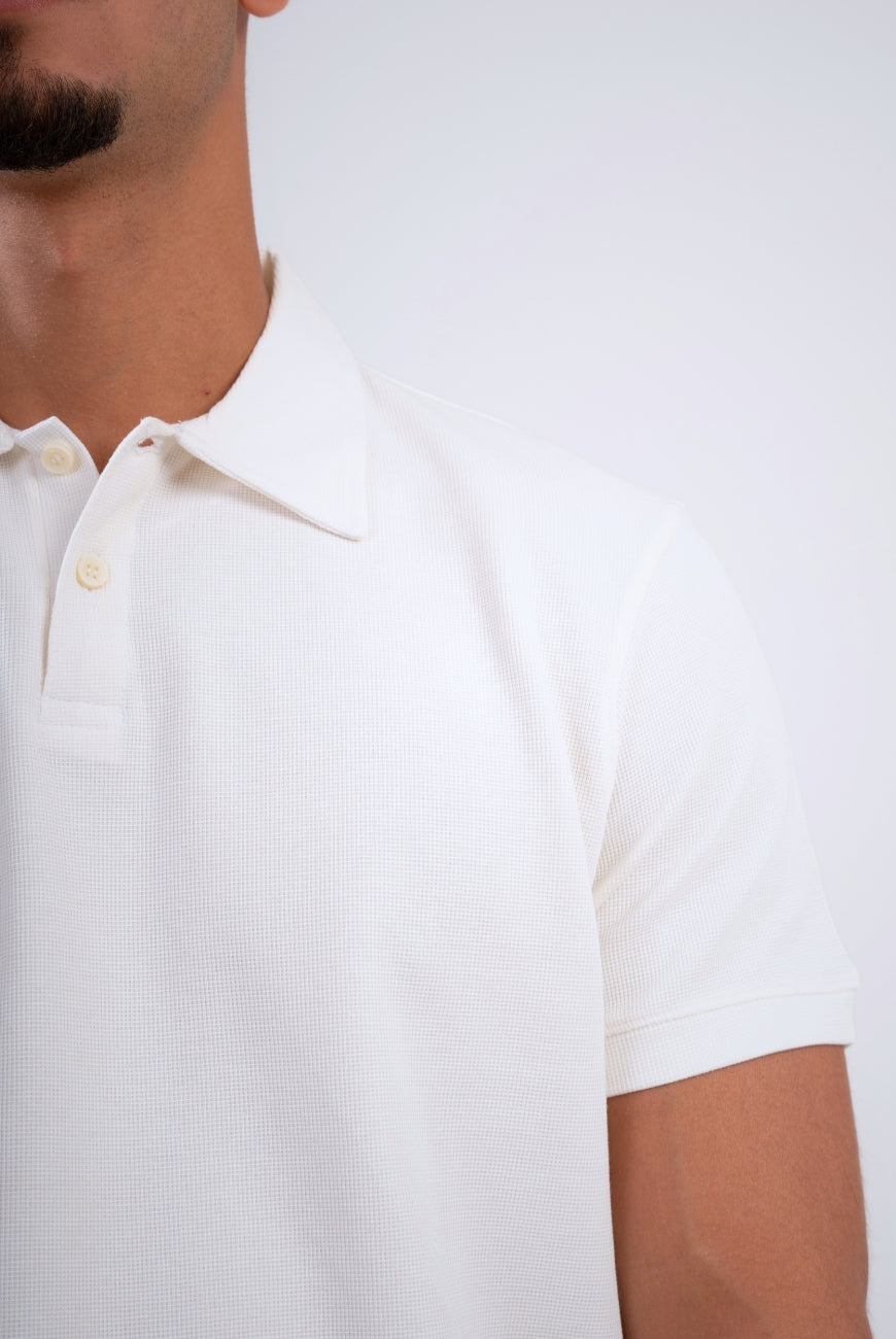 Textured Polo T-shirt