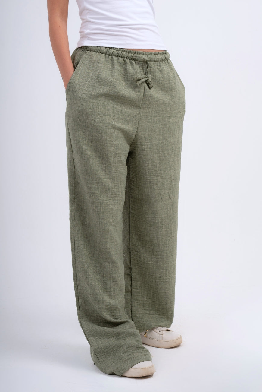 Linen Straight Trousers