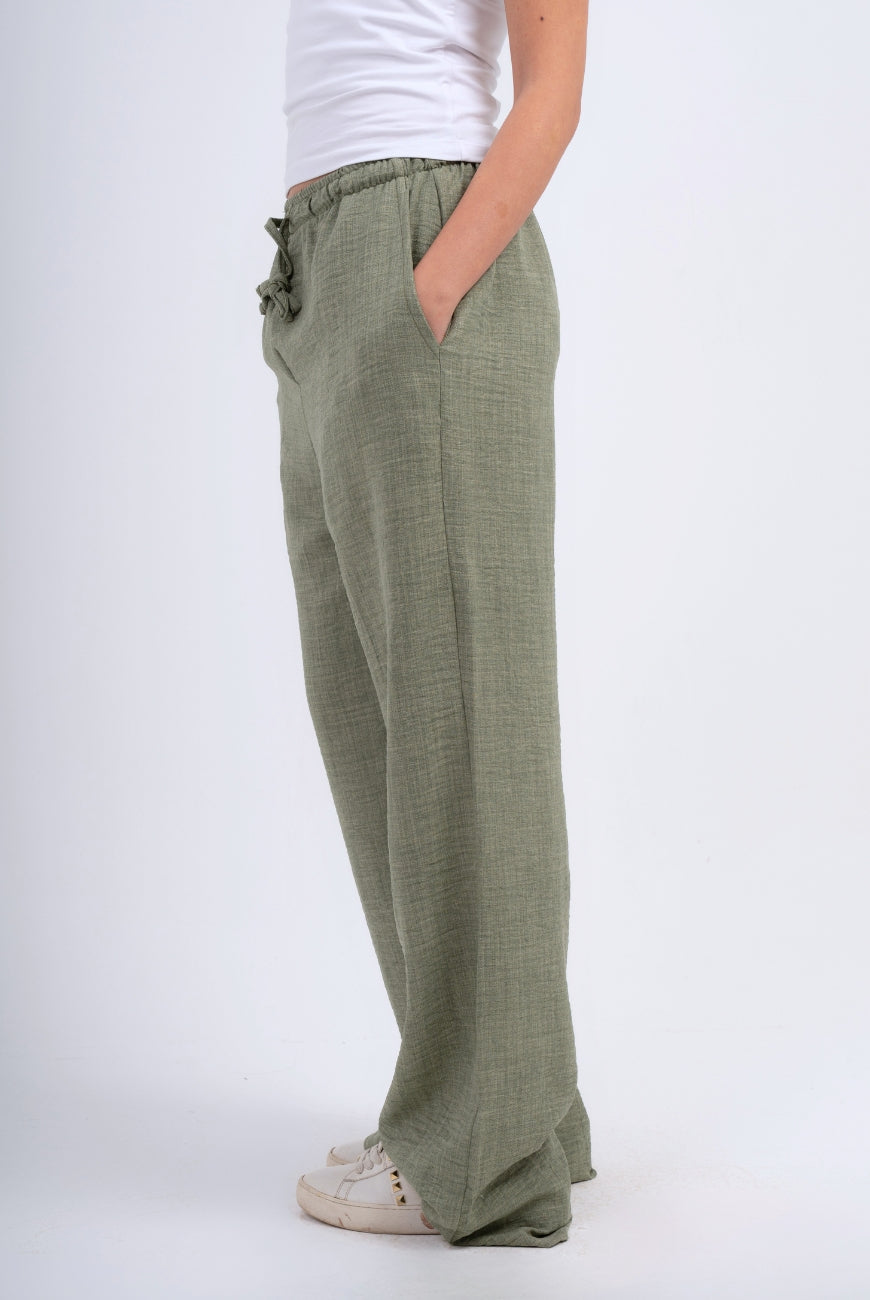 Linen Straight Trousers