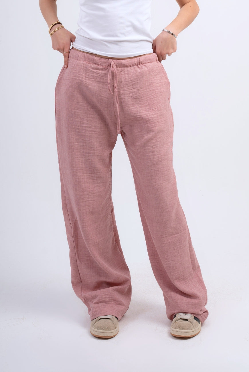 Linen Straight Trousers