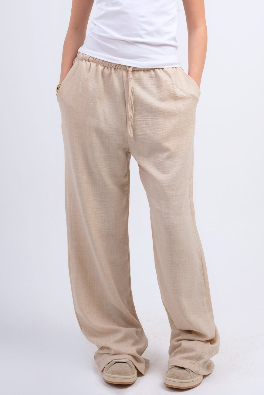 Linen Straight Trousers