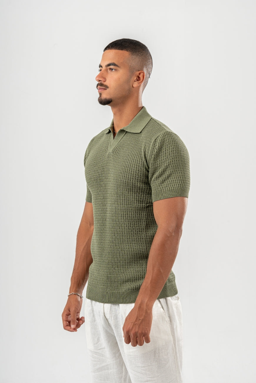 Mesh Knitted Polo