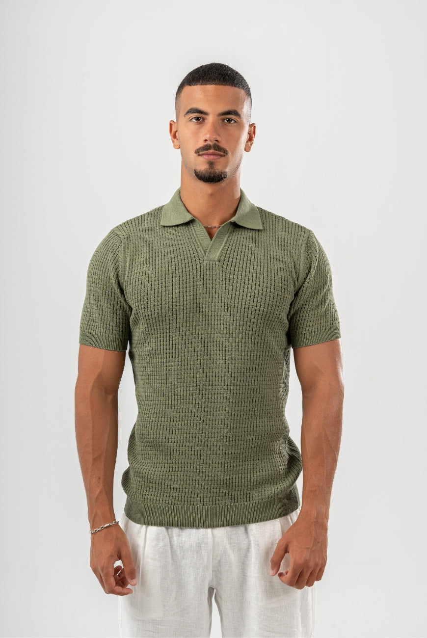 Mesh Knitted Polo