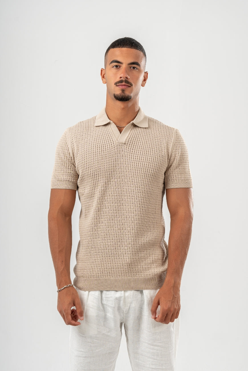 Mesh Knitted Polo