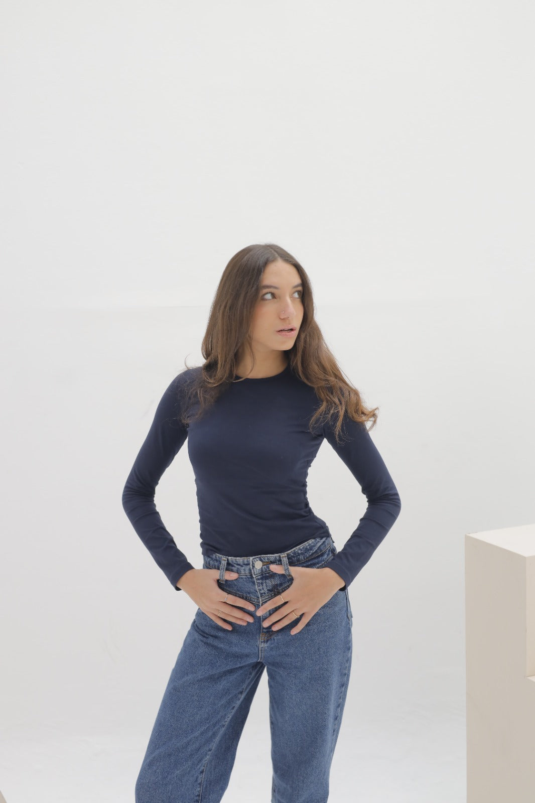 Sleeved Fitted Cotton Jersey