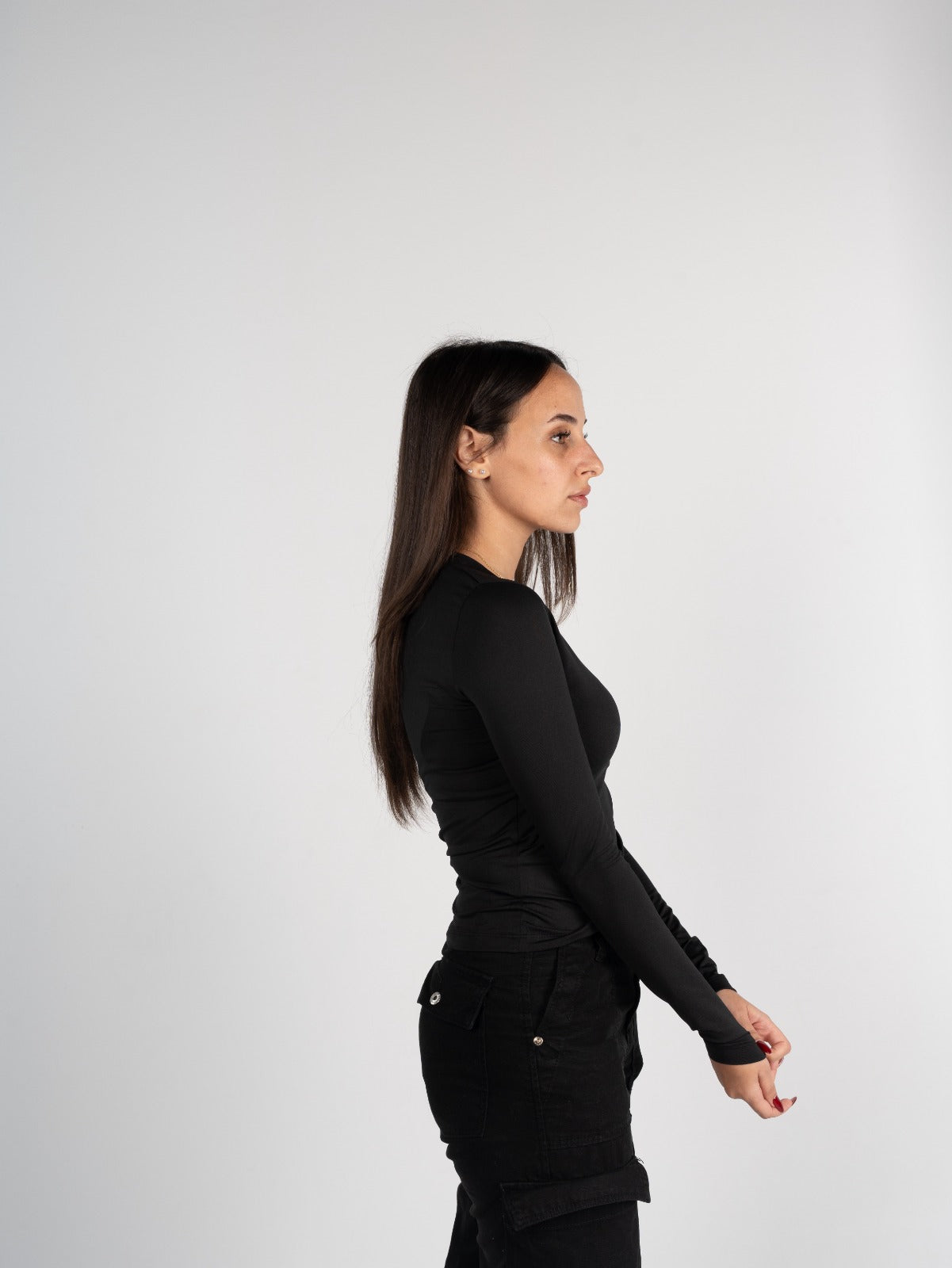 Sleeved V Neck Top