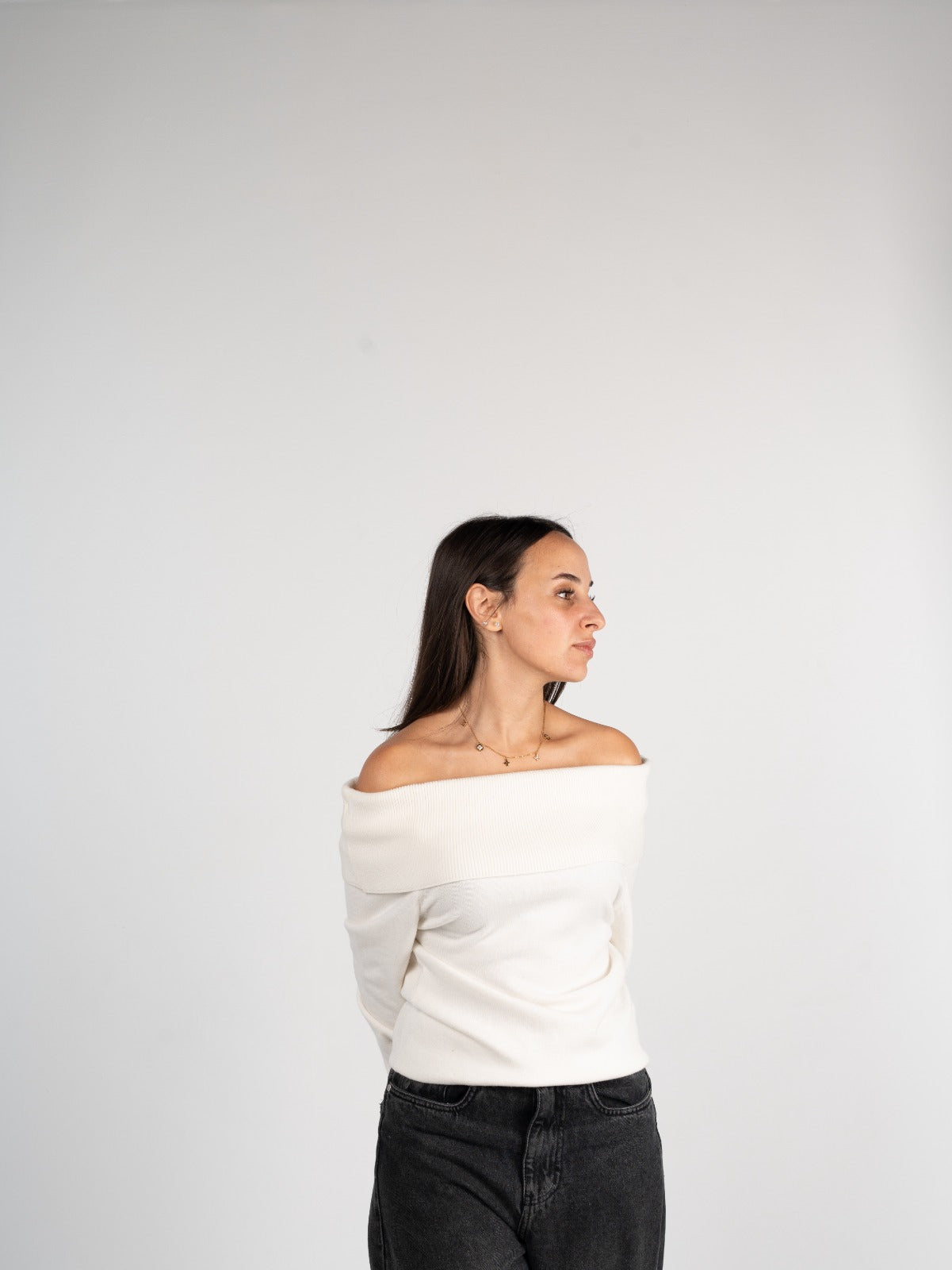 Knitted Off-Shoulder Top