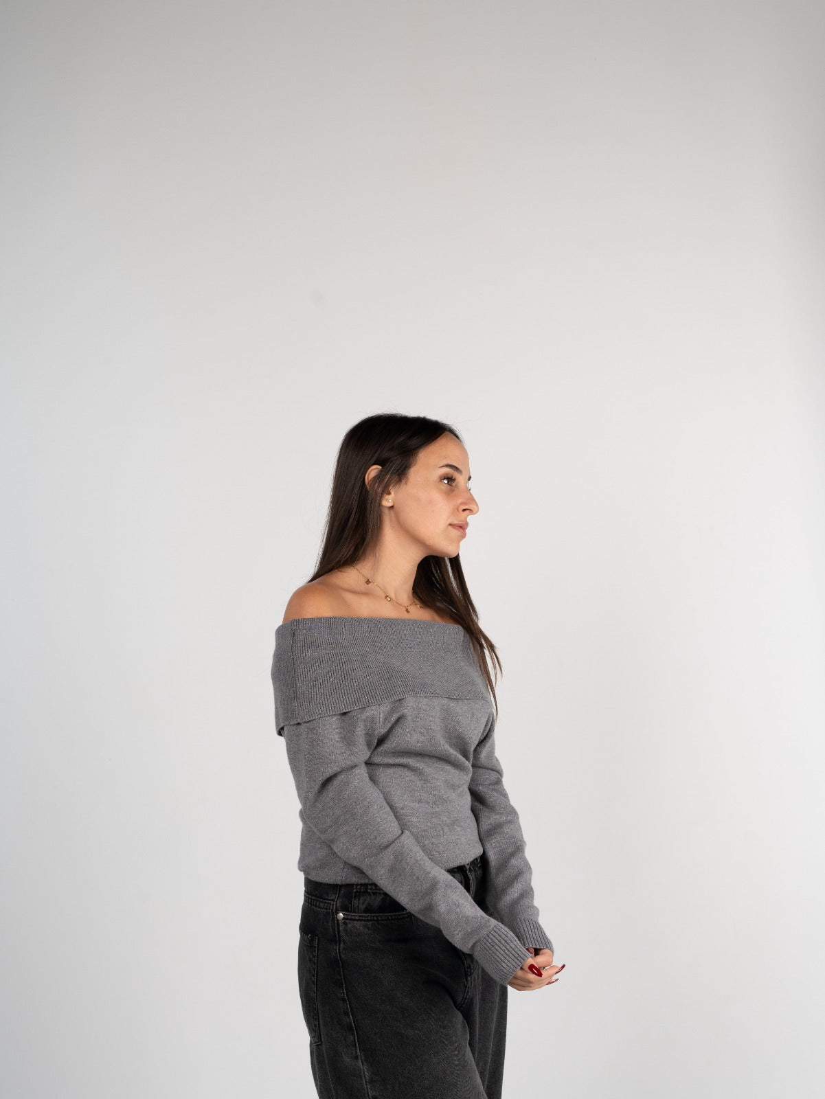 Knitted Off-Shoulder Top