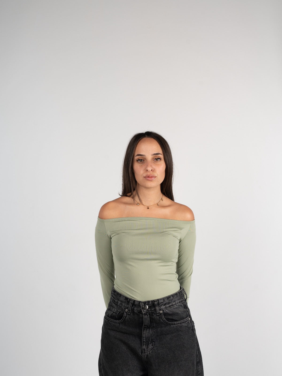 Long Sleeve Off-Shoulder Top