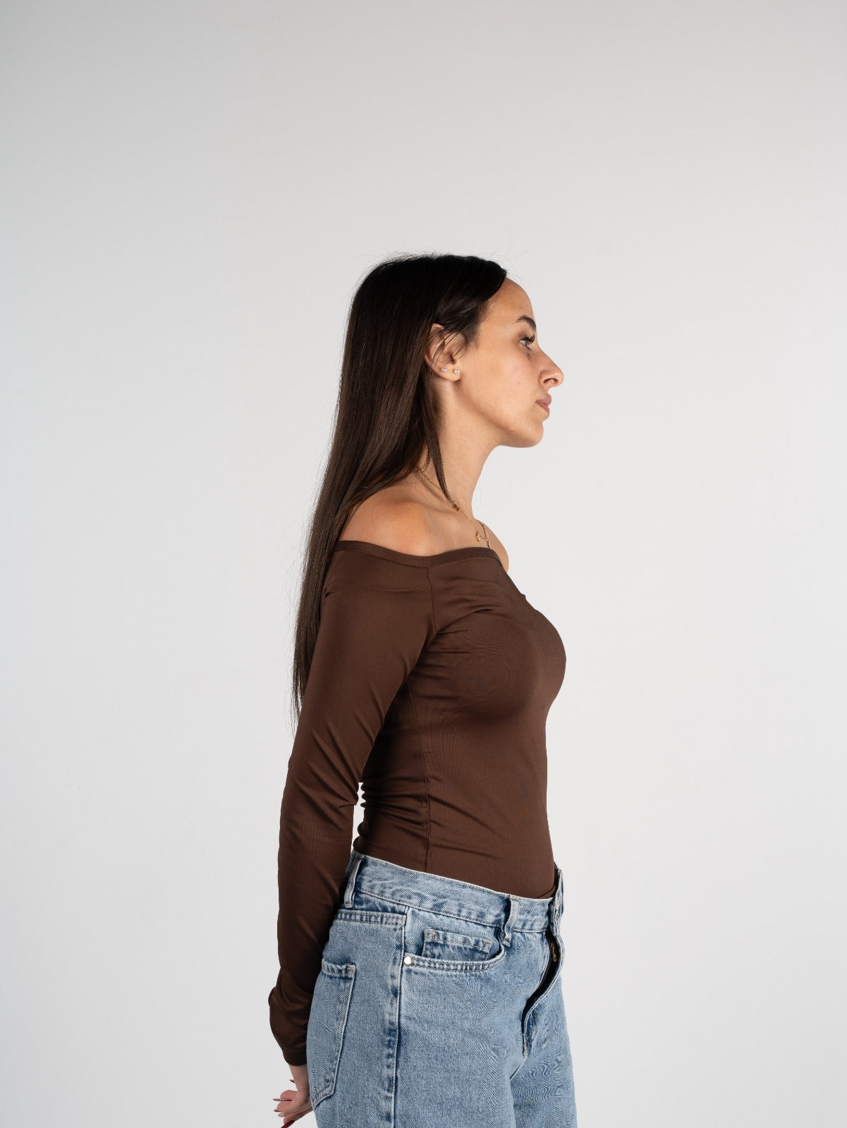 Long Sleeve Off-Shoulder Top