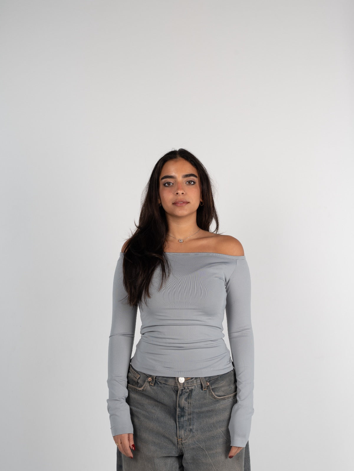 Long Sleeve Off-Shoulder Top