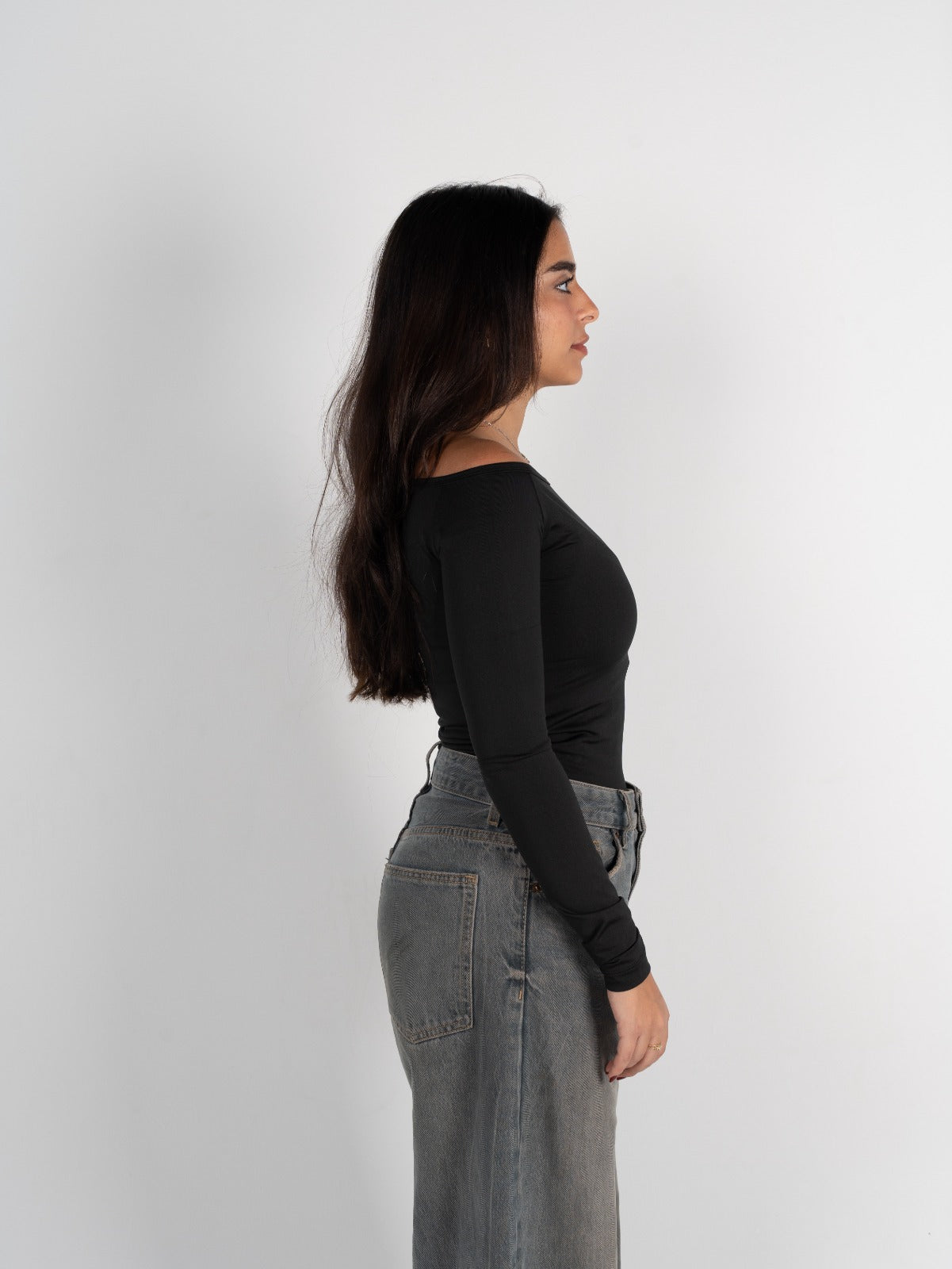 Long Sleeve Off-Shoulder Top