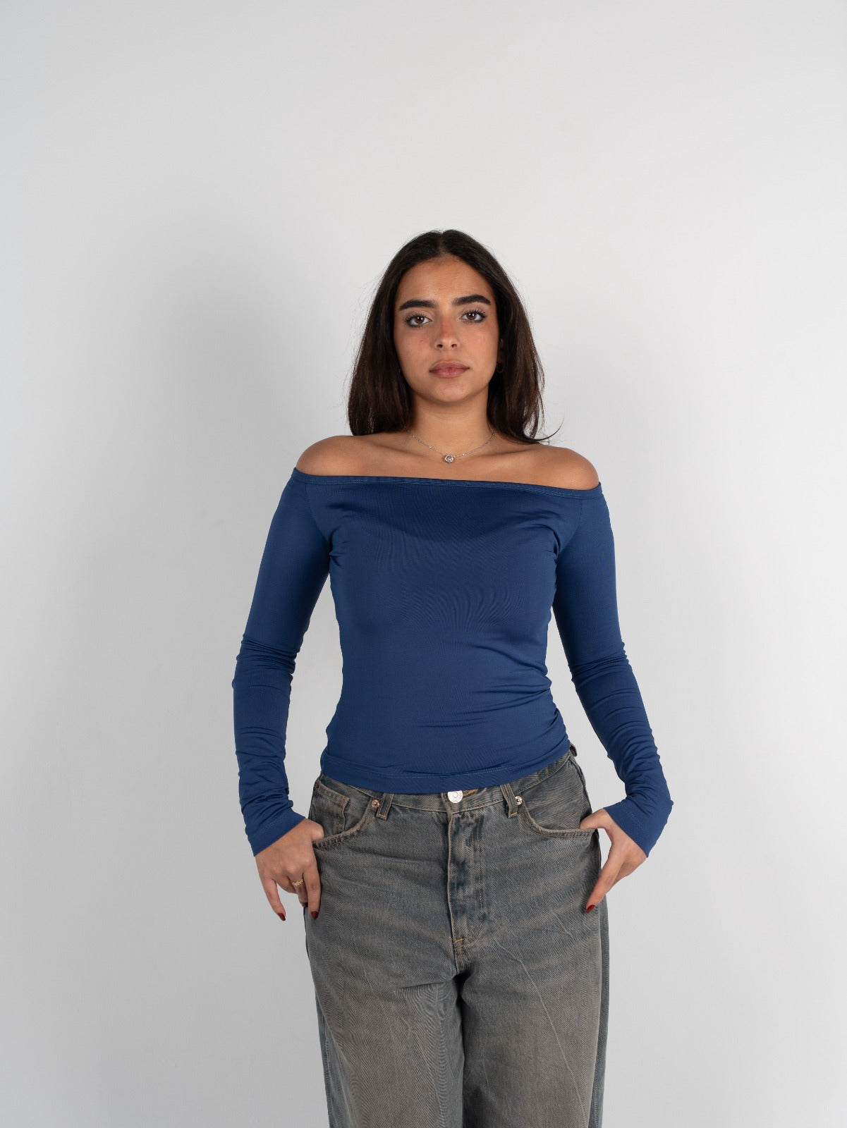 Long Sleeve Off-Shoulder Top