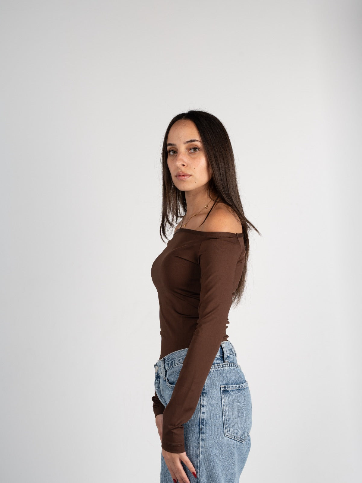 Long Sleeve Off-Shoulder Top