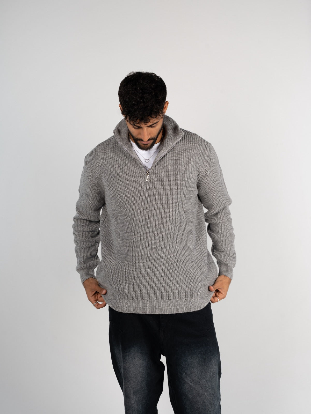 Knitted Quarter Zipper