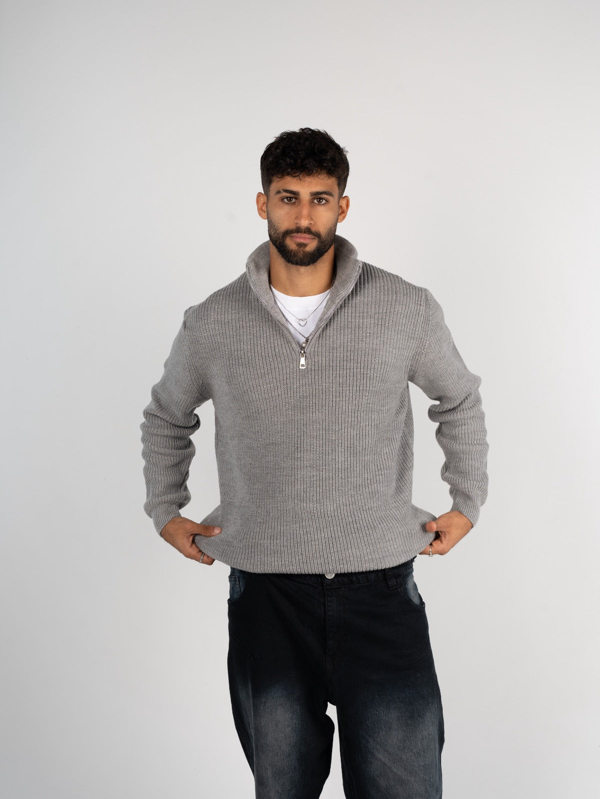 Knitted Quarter Zipper