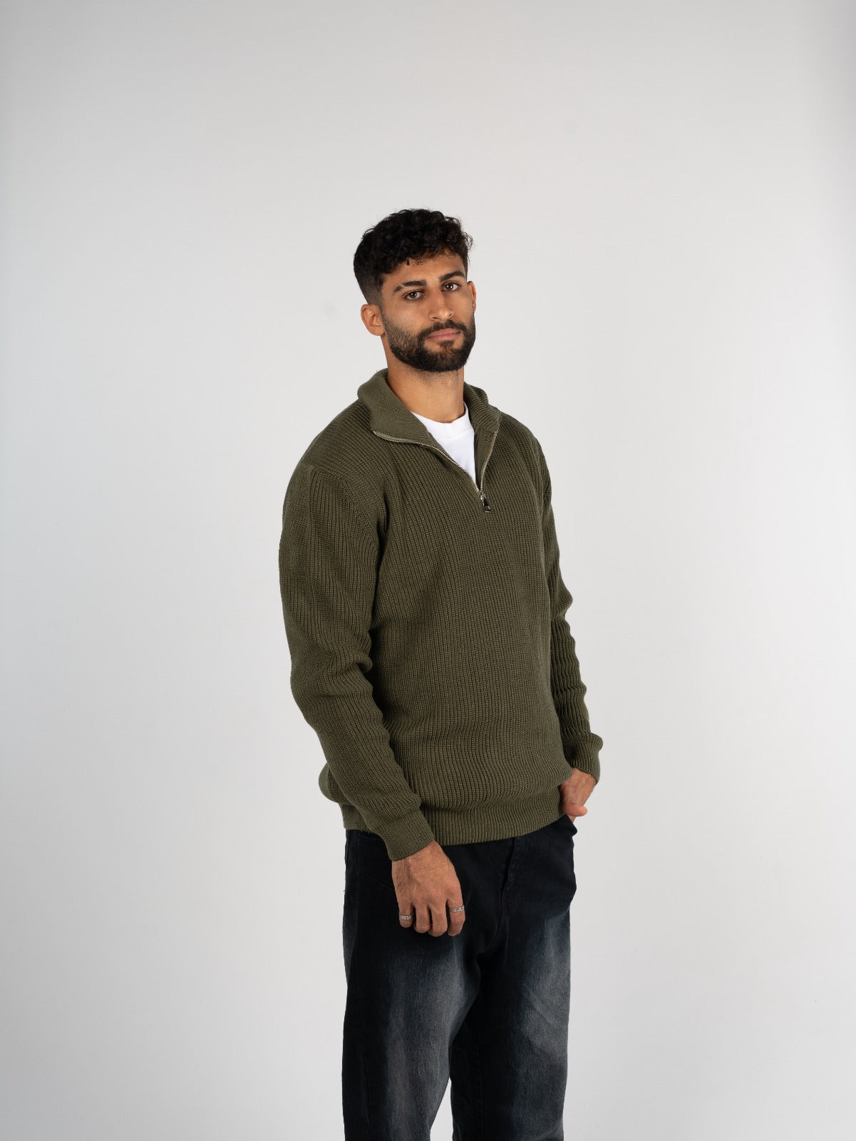 Knitted Quarter Zipper