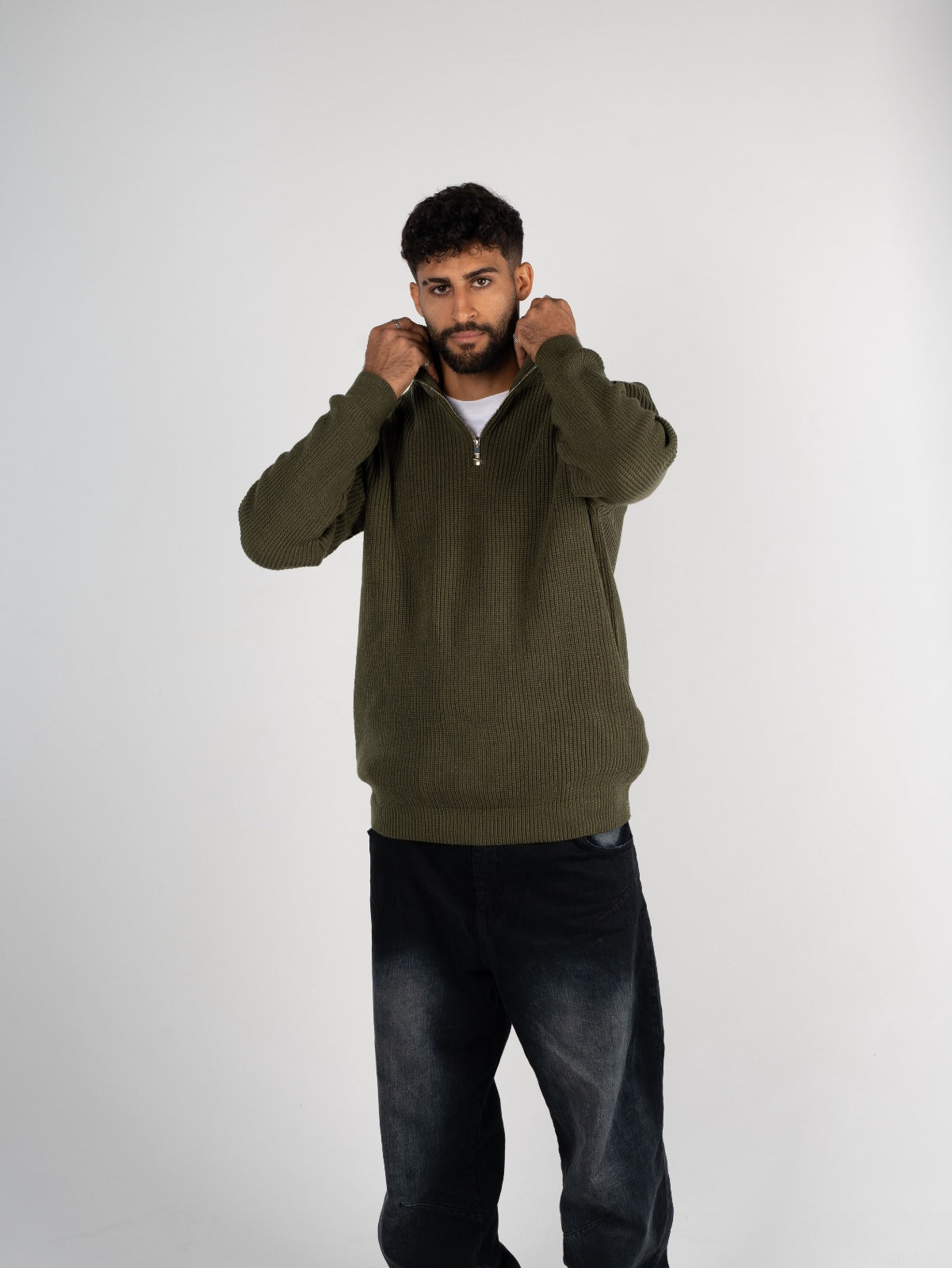 Knitted Quarter Zipper