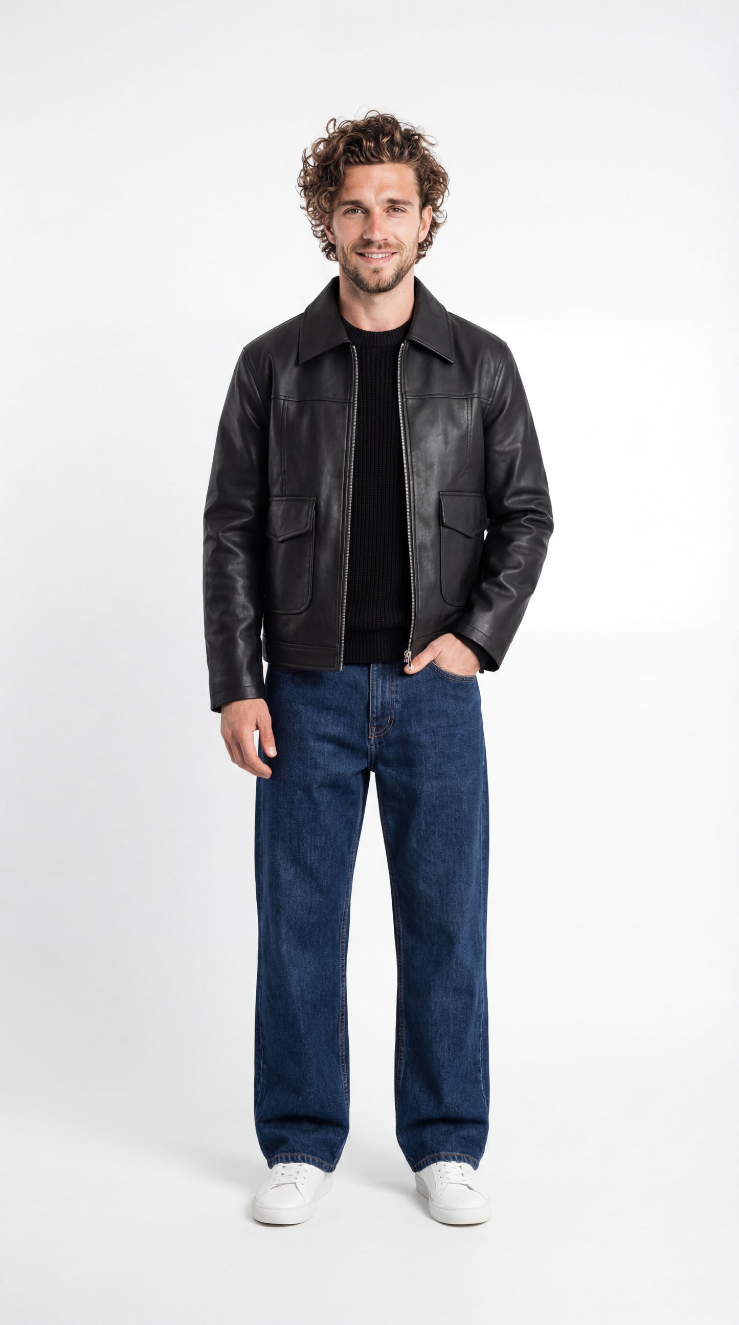 Leather Utility Jacket