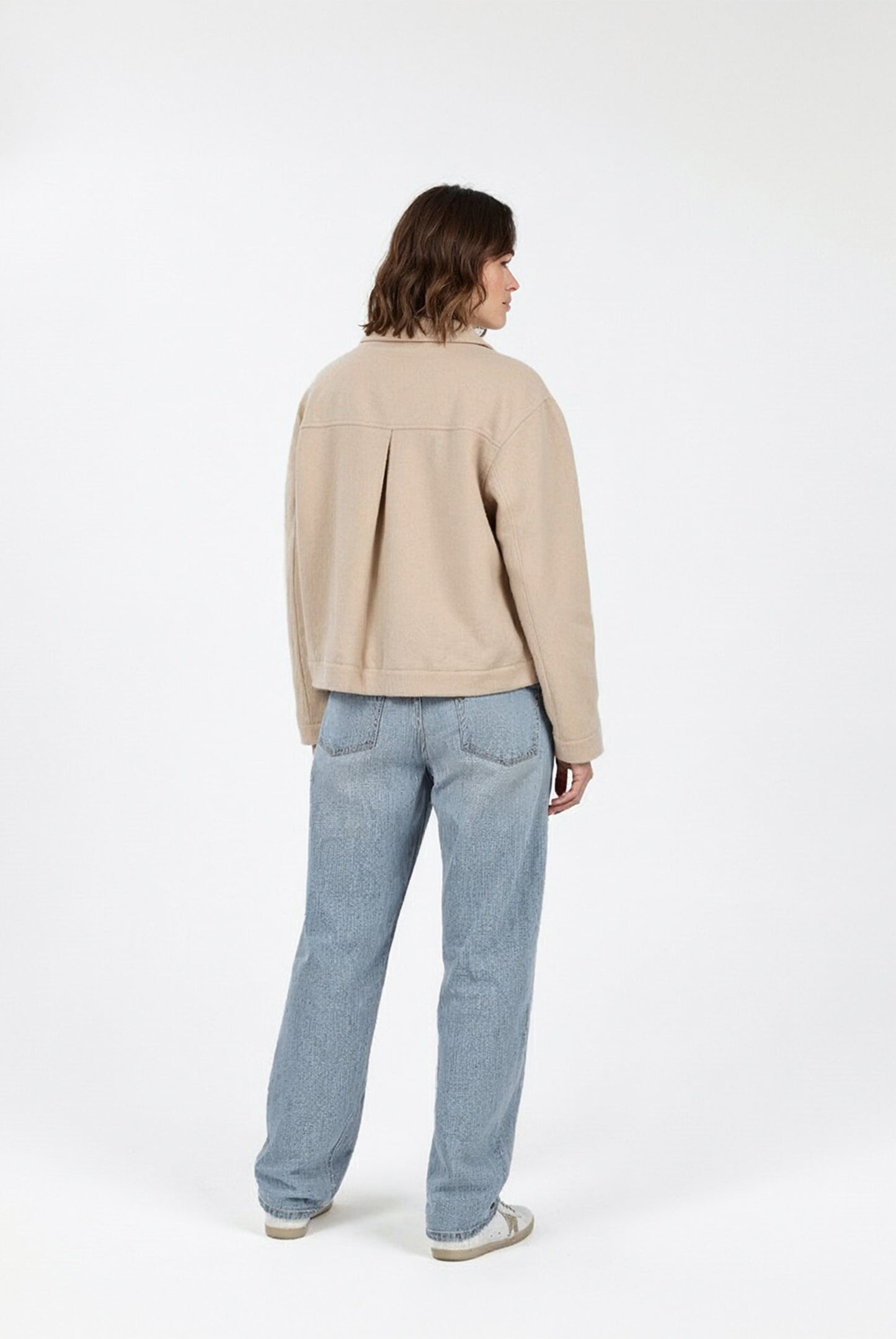 Cropped wool jacket