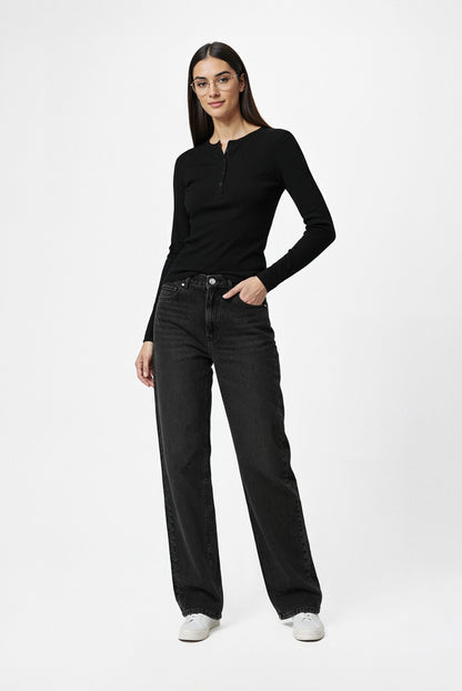 Long Sleeve Henley Top