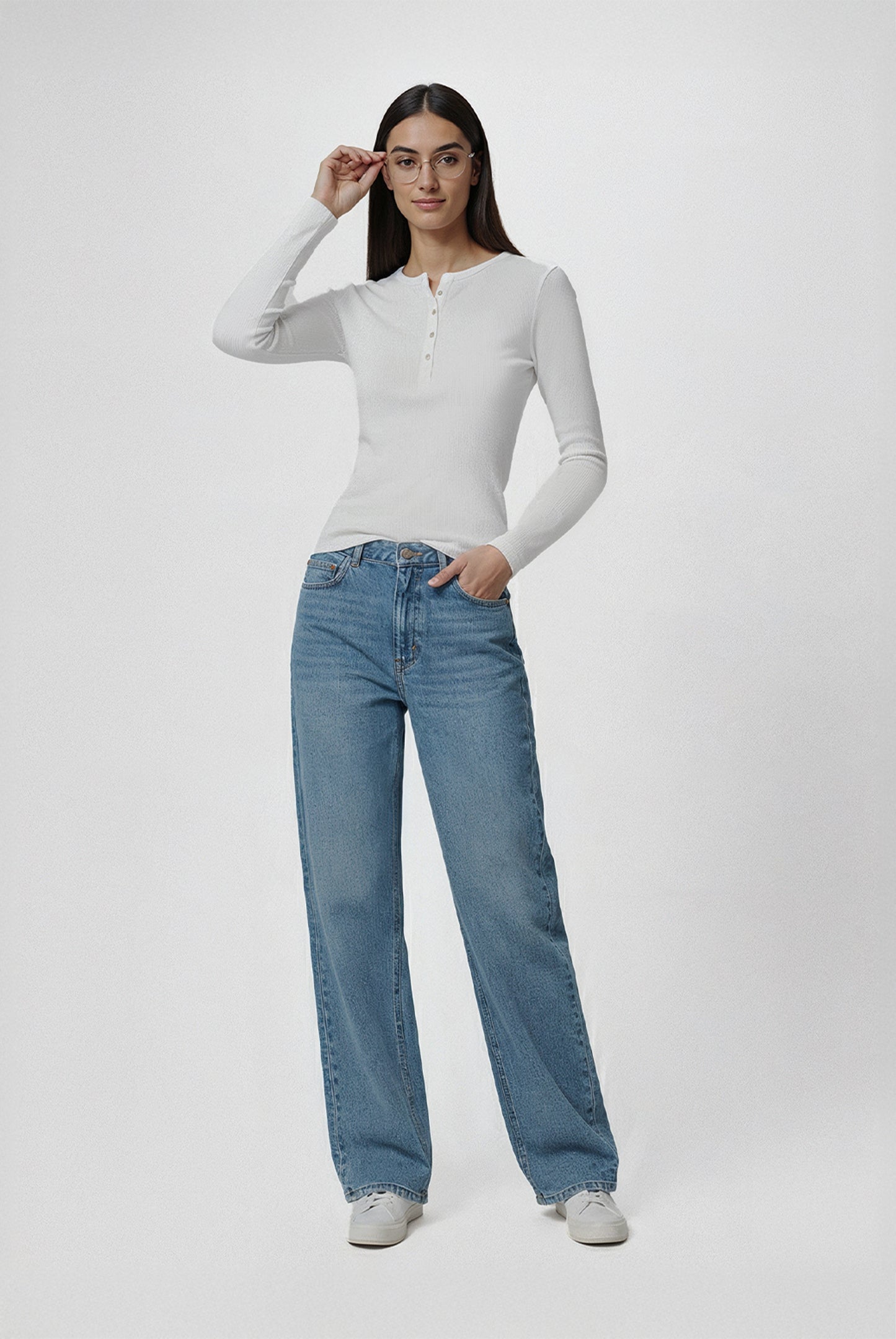 Long Sleeve Henley Top