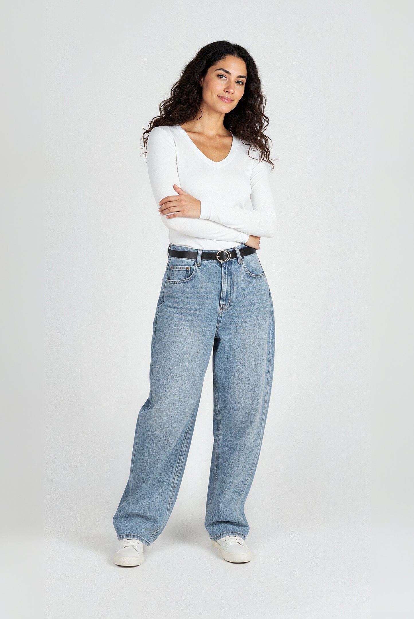 Long Sleeve V Neck Top